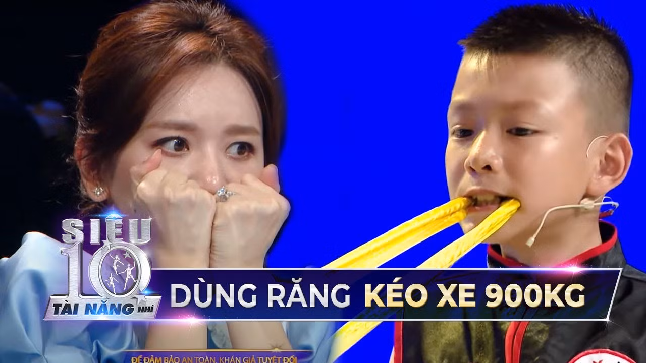 Trấn Thành ‘nín thở’ xem siêu nhí nhảy lên mảnh sành, kéo xe 900kg bằng răng ảnh 1