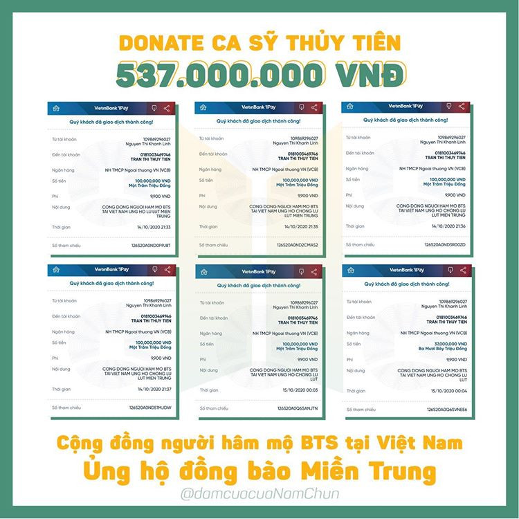 Cộng đồng fan Việt của BTS quyên góp hơn 630 triệu đồng cứu trợ miền Trung ảnh 4