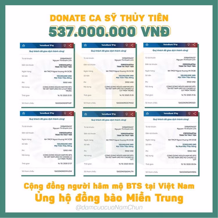 Cộng đồng fan Việt của BTS quyên góp hơn 630 triệu đồng cứu trợ miền Trung ảnh 4
