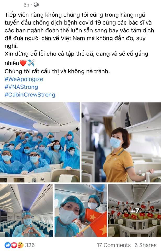 Loạt tiếp viên Vietnam Airlines treo hashtag xin lỗi cộng đồng, mong được đối xử văn minh ảnh 6