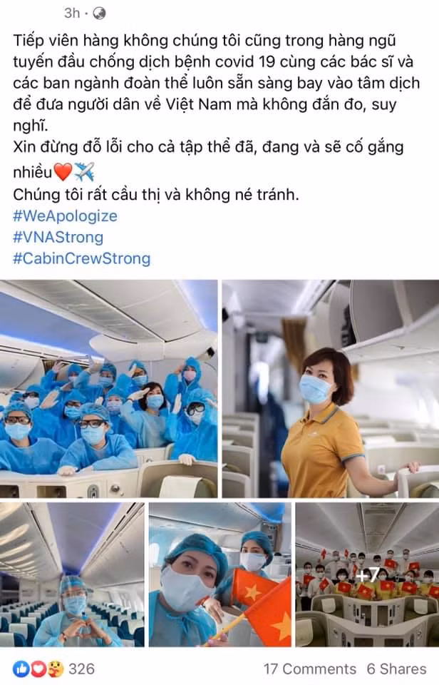 Loạt tiếp viên Vietnam Airlines treo hashtag xin lỗi cộng đồng, mong được đối xử văn minh ảnh 6
