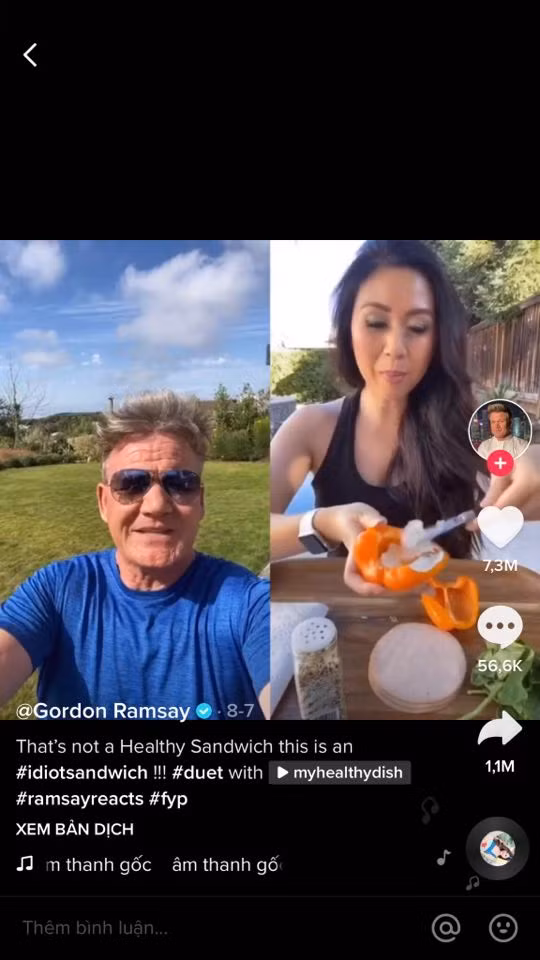 Siêu đầu bếp Gordon Ramsay gây ‘bão’ TikTok khi nhận xét món ăn kỳ dị của blogger gốc Việt ảnh 2