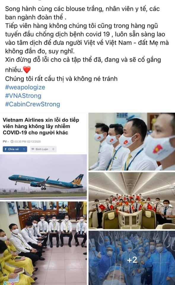 Loạt tiếp viên Vietnam Airlines treo hashtag xin lỗi cộng đồng, mong được đối xử văn minh ảnh 3