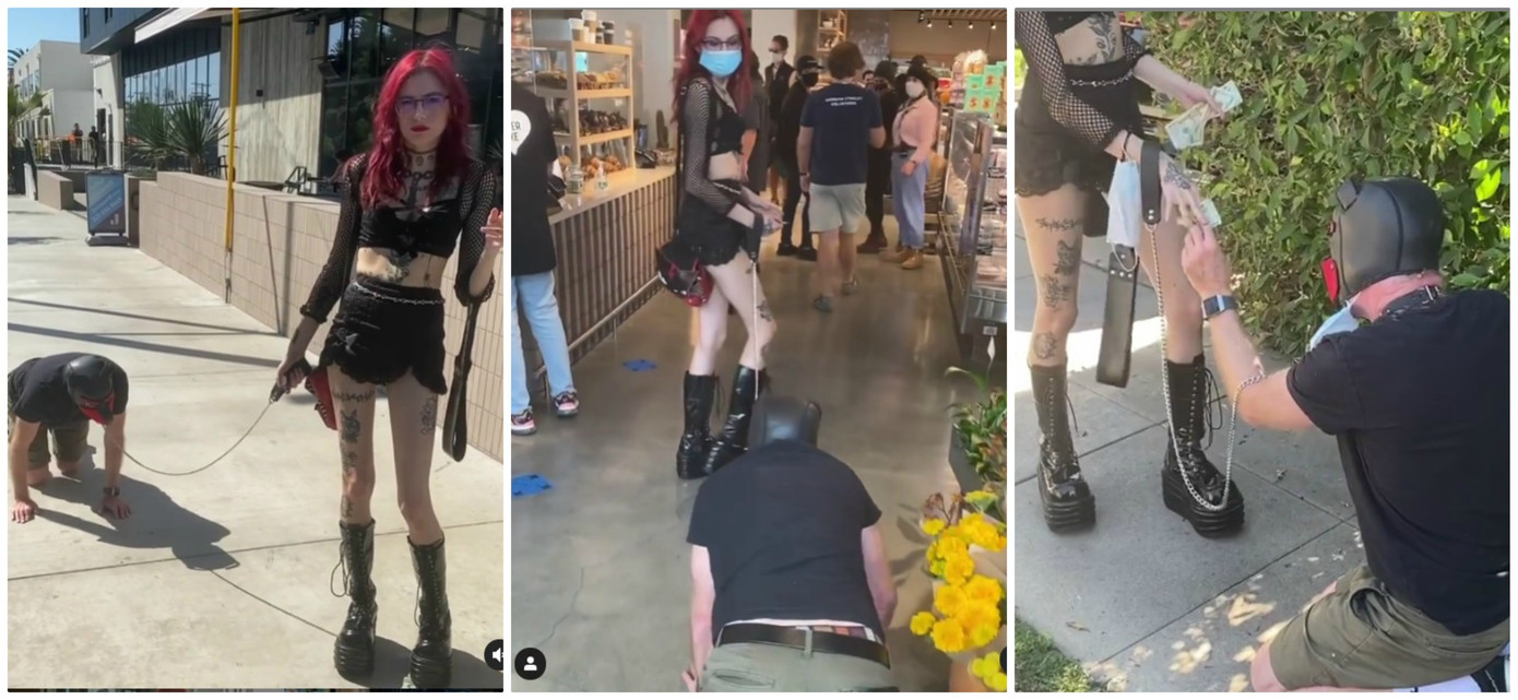 Người đàn ông bị cô gái dùng dây dắt đi như thú cưng gây tranh cãi 'bùng nổ' mạng xã hội ảnh 2