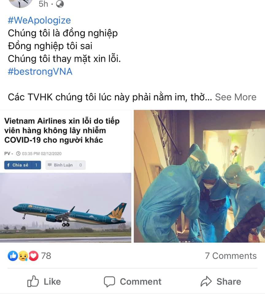 Loạt tiếp viên Vietnam Airlines treo hashtag xin lỗi cộng đồng, mong được đối xử văn minh ảnh 4