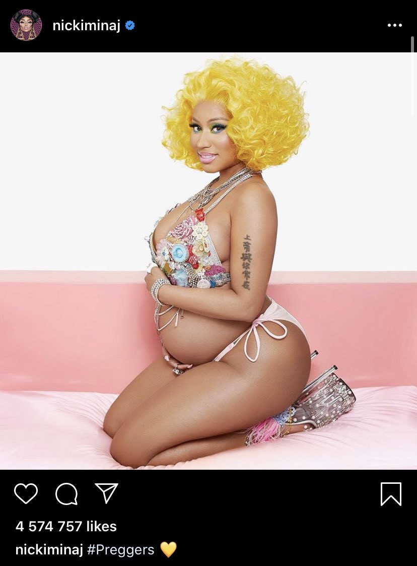Nicki Minaj gây 'bão' khi đăng ảnh sắp hạ sinh con đầu lòng ảnh 1