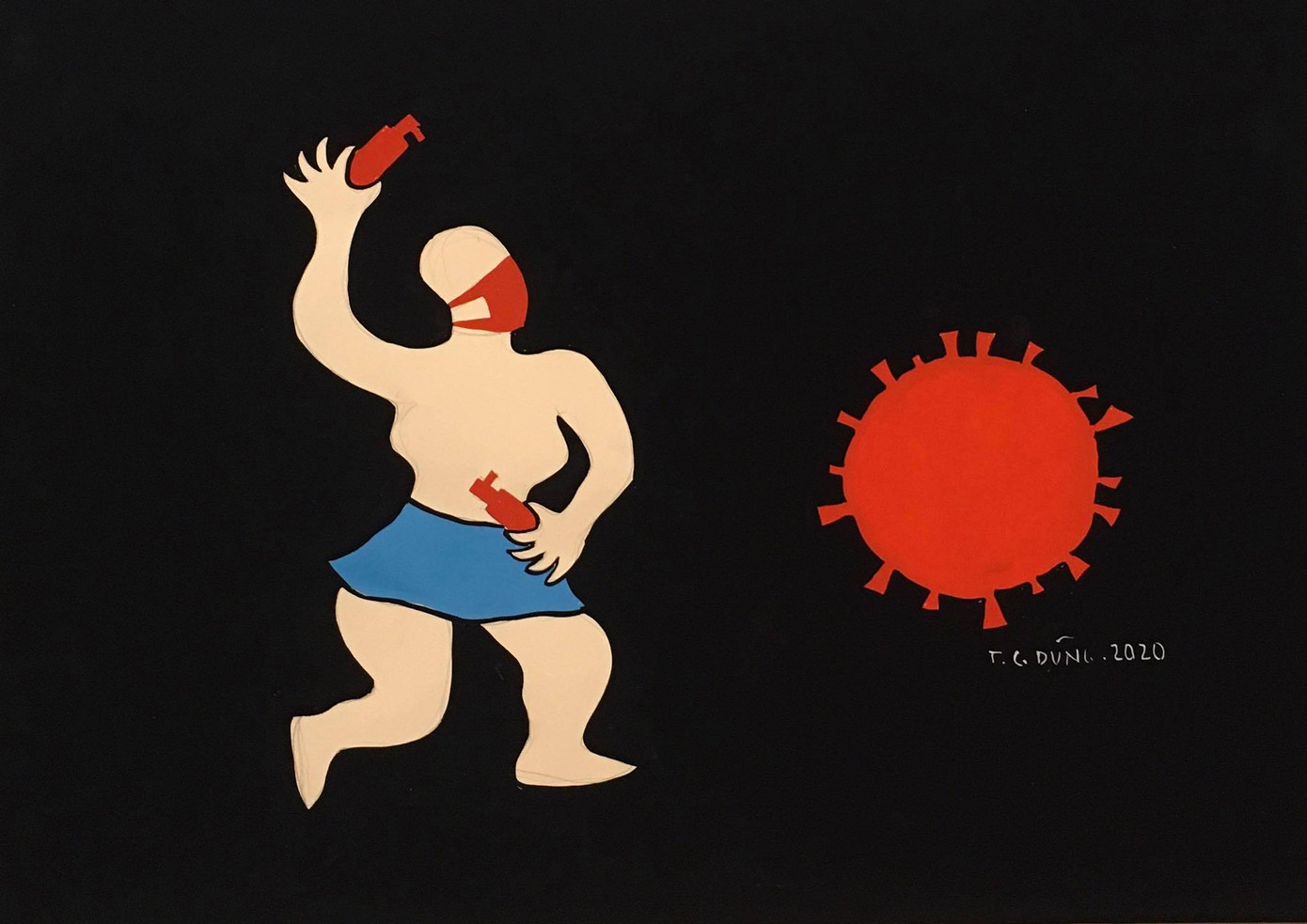 Nhất cự ly nhì che chắn - loạt tranh cổ động hài hước thời COVID-19 ảnh 5