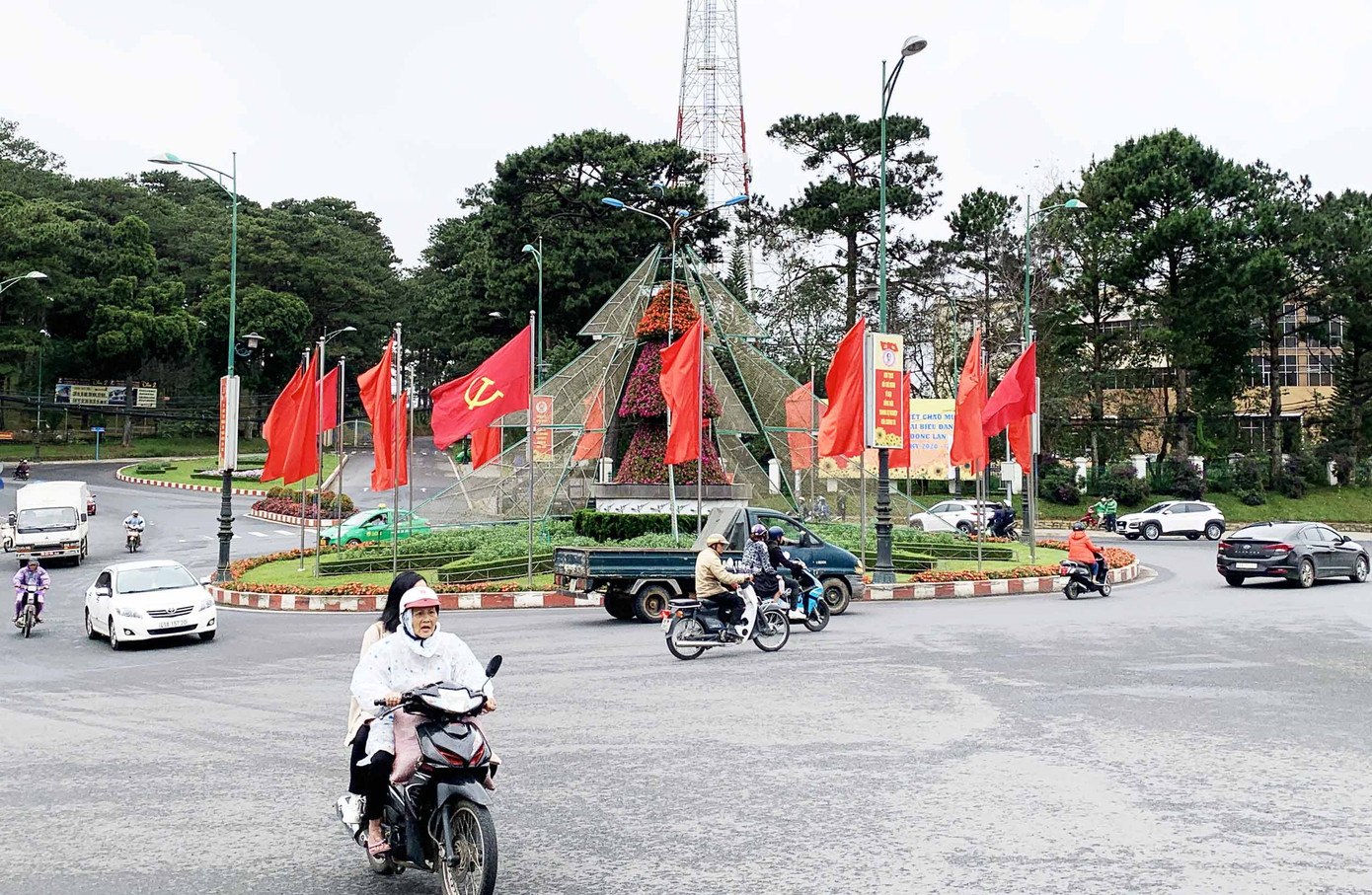 Thành phố hoa trang hoàng rực rỡ mừng Đại hội ảnh 5