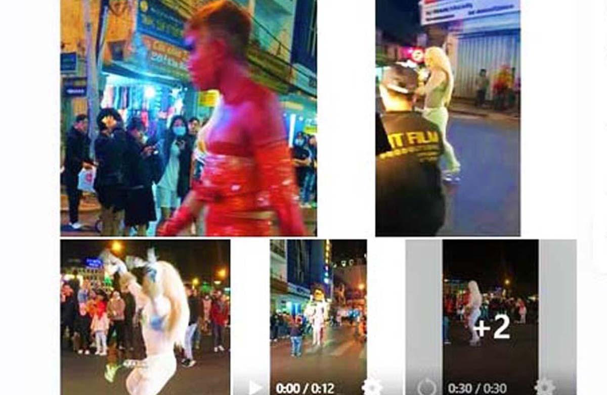 Xử lý các đối tượng làm trò lố trên phố đi bộ Đà Lạt ảnh 1