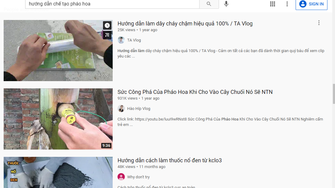 Các video hướng dẫn làm pháo đầy rẫy trên YouTube. Hết mua pháo trên mạng lại học YouTube tự chế pháo, nhiều bạn trẻ vào viện hoặc bị phạt nặng ảnh 3