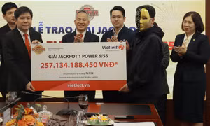 Bất ngờ về người vừa trúng Vietlott hơn 257 tỷ đồng