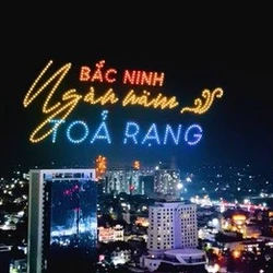 Mãn nhãn trình diễn drone trên bầu trời Bắc Ninh 