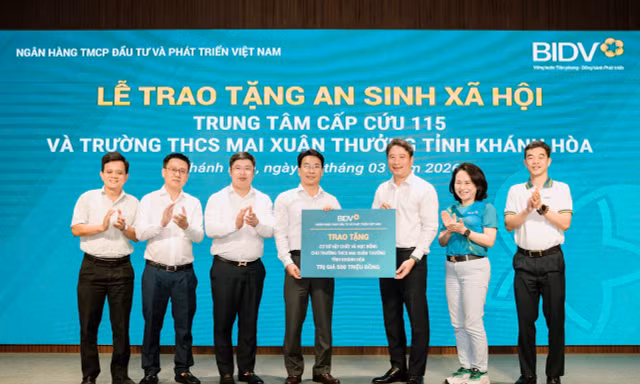BIDV trao 1 tỷ đồng cho chương trình an sinh xã hội trên địa bàn tỉnh Khánh Hòa