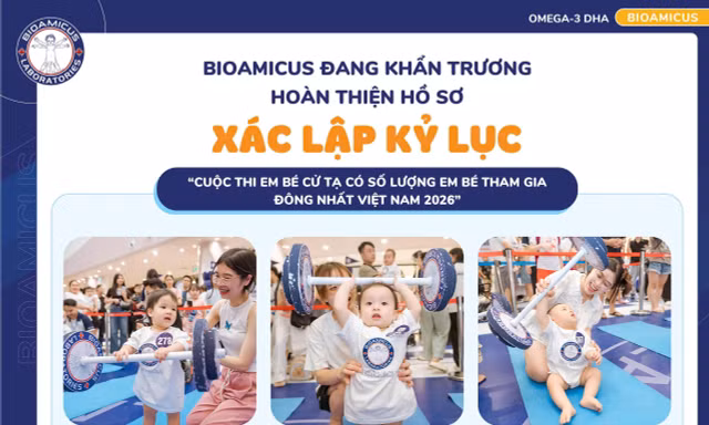 Hơn 1.500 'lực sĩ nhí' BioAmicus chuẩn bị tranh tài, hướng tới kỷ lục Việt Nam 2026