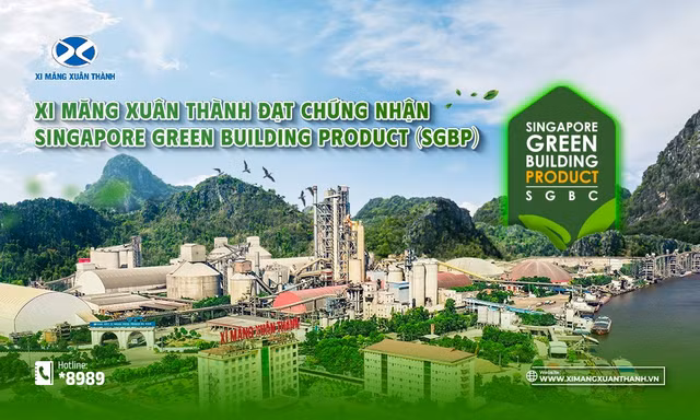 Xi Măng Xuân Thành đạt chứng nhận Sản phẩm công trình xanh (SGBP) 