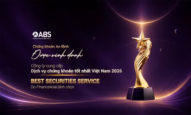 Chứng khoán An Bình nhận giải thưởng công ty cung cấp dịch vụ chứng khoán tốt nhất Việt Nam 2026