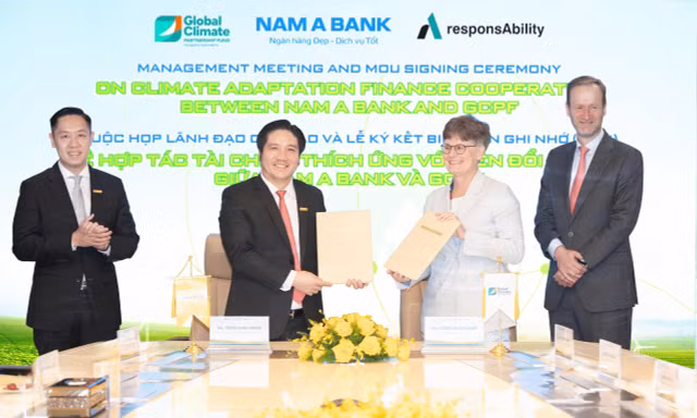 Nam A Bank và GCPF ký kết biên bản ghi nhớ: Phối hợp nghiên cứu khung tài chính thích ứng biến đổi khí hậu từ năm 2026