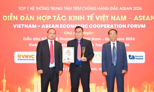 Hệ thống Tiêm chủng VNVC nhận 3 giải thưởng lớn ASEAN 2026, nâng tầm vị thế y tế dự phòng Việt Nam