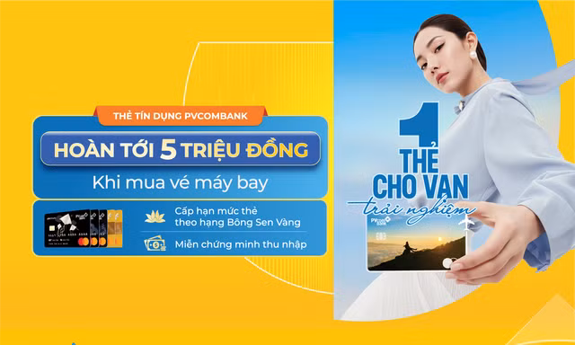 Tận hưởng hành trình bay trọn vẹn cùng thẻ tín dụng PVcomBank