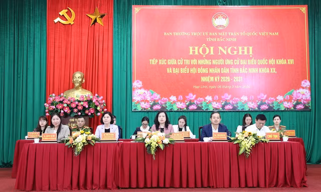 Ứng cử viên đại biểu Quốc hội tiếp xúc cử tri Bắc Ninh