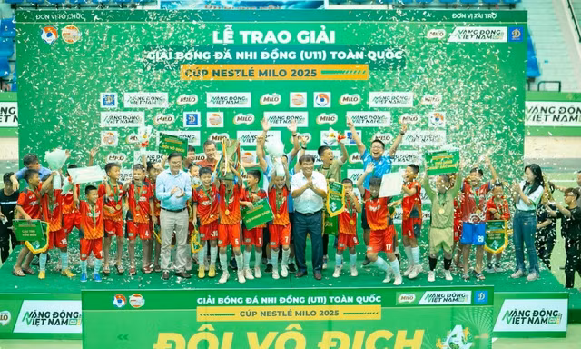 U11 Hưng Yên lần đầu vô địch Giải Bóng đá Nhi đồng Toàn quốc – Cúp Nestlé MILO 2025