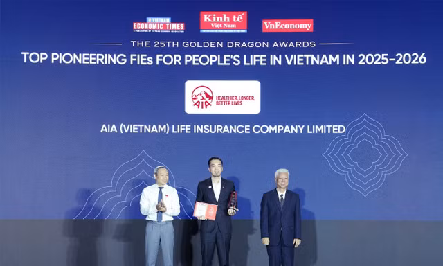 AIA Việt Nam được vinh danh tại giải thưởng Rồng Vàng 2026