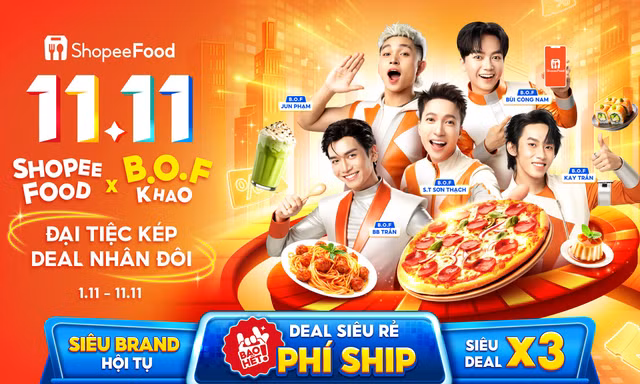 Đoán xem loạt thương hiệu hot nào mang đến ưu đãi “đỉnh chóp” tháng 11 này cùng ShopeeFood