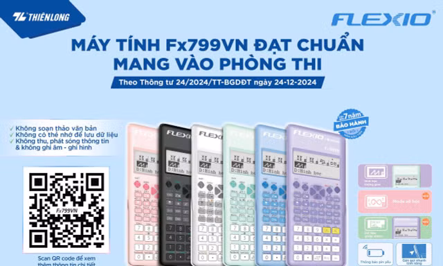 Máy tính khoa học FLEXIO đạt chuẩn mang vào phòng thi