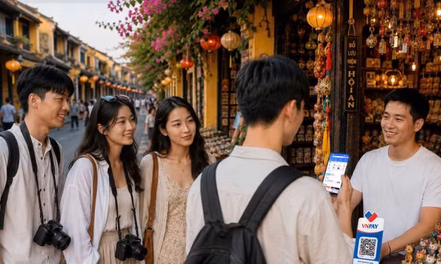 Du khách quốc tế đến Việt Nam không cần đổi tiền, quét VNPAY-QR thanh toán trực tiếp