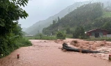 Mưa lũ phức tạp ở xã Quan Sơn, tỉnh Lạng Sơn. 