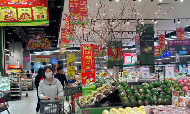 Mùng 2 Tết: Siêu thị ngập rau thịt, khách vắng tanh vắng ngắt