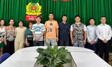 Các đối tượng thời điểm bị bắt giữ. Ảnh: CA