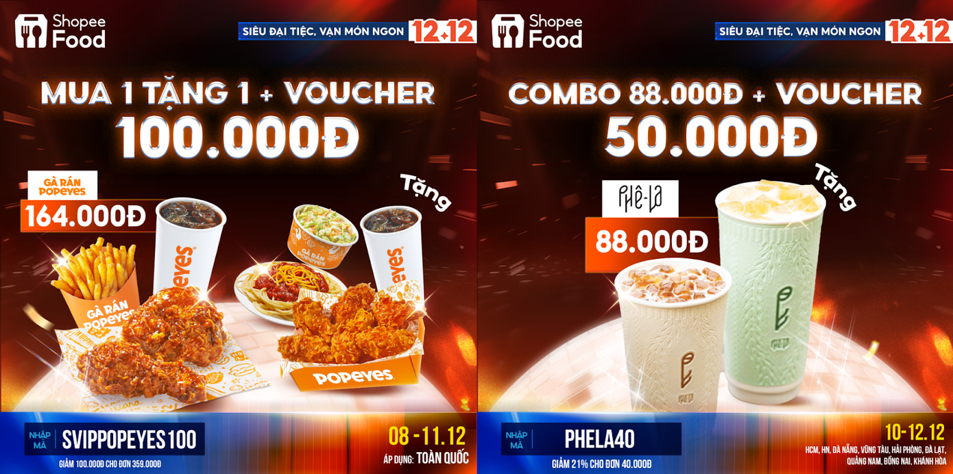 Nhanh tay chớp lấy loạt ưu đãi khủng từ các thương hiệu đình đám nhân dịp sinh nhật ShopeeFood.