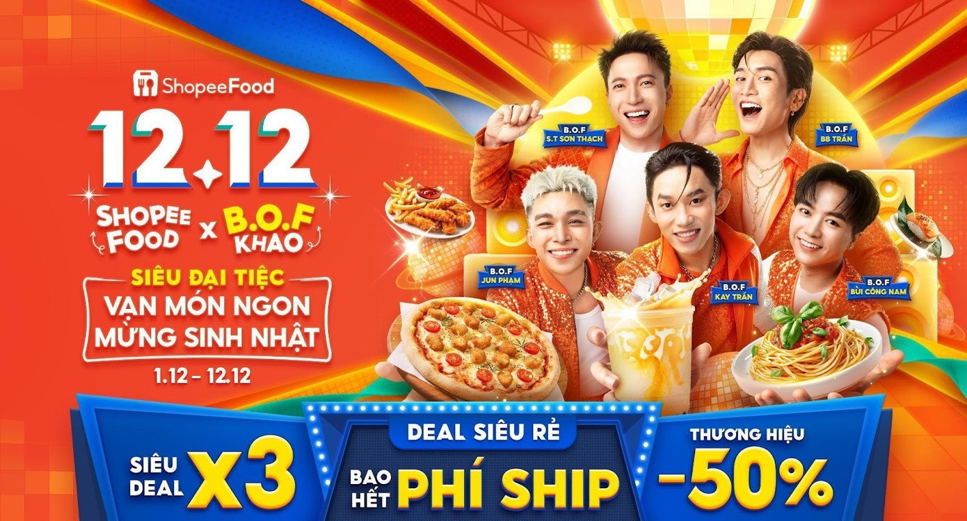 Không có bánh sinh nhật ba tầng mà chỉ có ba tầng ưu đãi siêu hời trong bữa tiệc sinh nhật của ShopeeFood mà thôi!