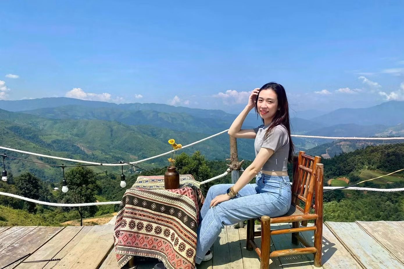 Sau nhiều chuyến du lịch xa, Phương Thảo về quê để vui chơi cùng gia đình dịp lễ này. Ảnh: Phương Thảo.