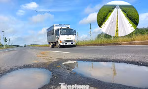 Sửa chữa đường hơn 5.000 tỷ vừa đưa vào sử dụng đã chằng chịt ‘ổ voi’