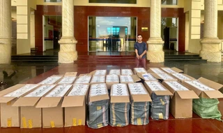 Bắt giữ tài xế vận chuyển 12.500 bao thuốc lá lậu 