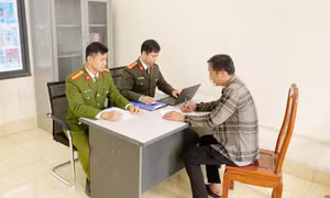 Cơ quan Công an làm việc với anh N.