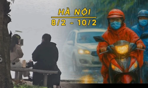 Hà Nội mưa rào nền nhiệt giảm nhanh trời rét đậm