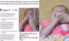 Phẫn nộ clip bé 1 tuổi bị bóp mặt đến nghẹt thở, khóc đỏ người