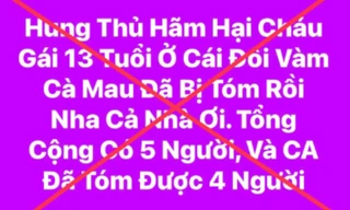 Bắt nghi phạm vụ phát hiện thi thể bé gái 13 tuổi dưới đầm tôm ở Cà Mau