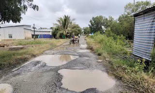 Con đường 'đau khổ' ở Cà Mau lầy lội như ruộng