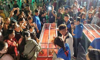 Độc lạ Cà Mau: Chen chân xem 'đua cua'