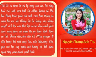 Tuổi trẻ Cà Mau gửi trọn niềm tin và khát vọng cống hiến về Đại hội XIV của Đảng