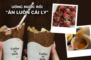 Trend ẩm thực mới: Bánh tráng "nũng nịu" nhúng nước, đồ uống "ăn cả cốc"