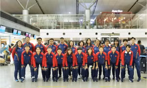 Futsal nữ Việt Nam tập huấn Trung Quốc chuẩn bị cho SEA Games 33