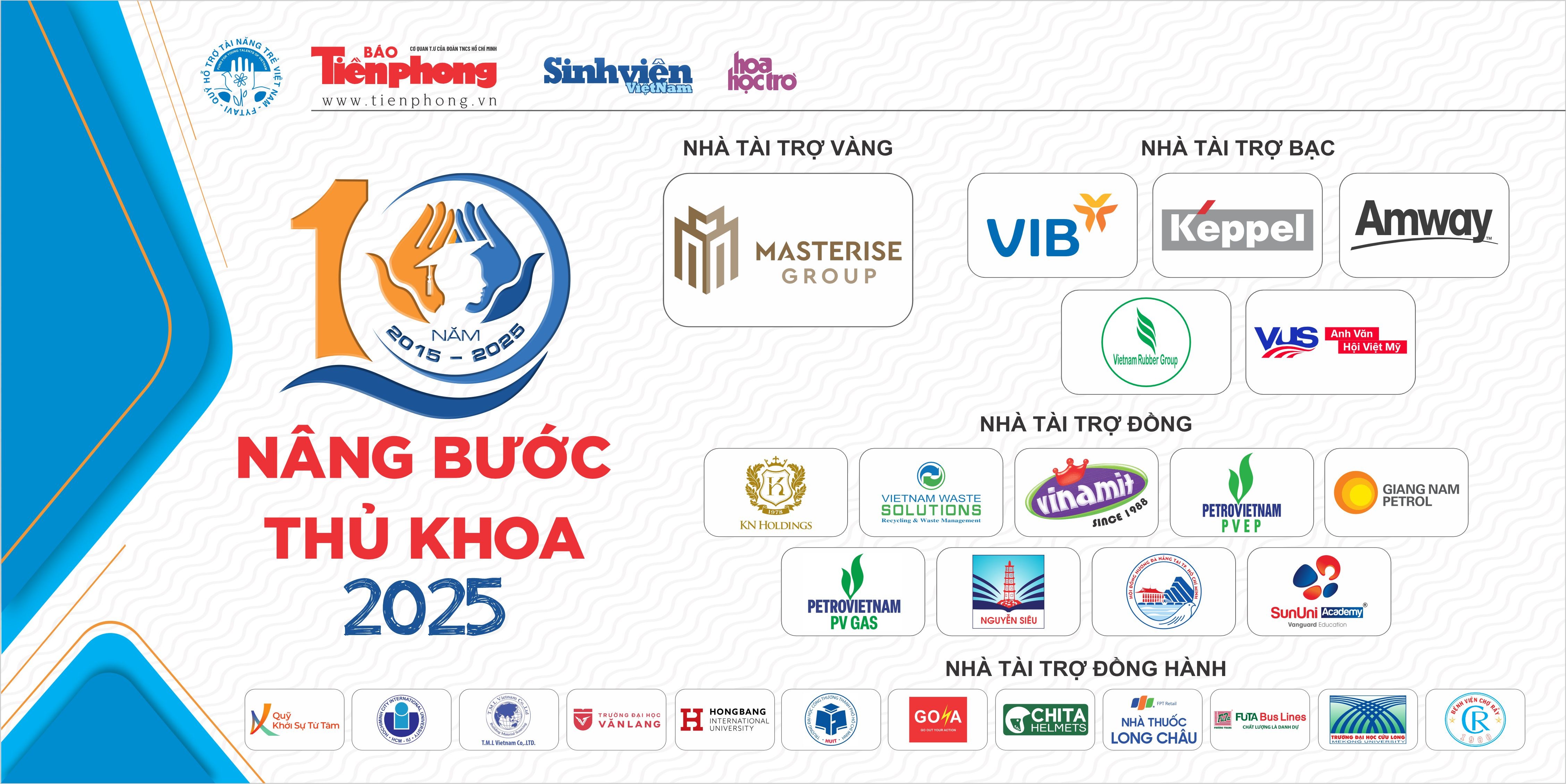Cụm logo nâng bước thủ khoa 2025