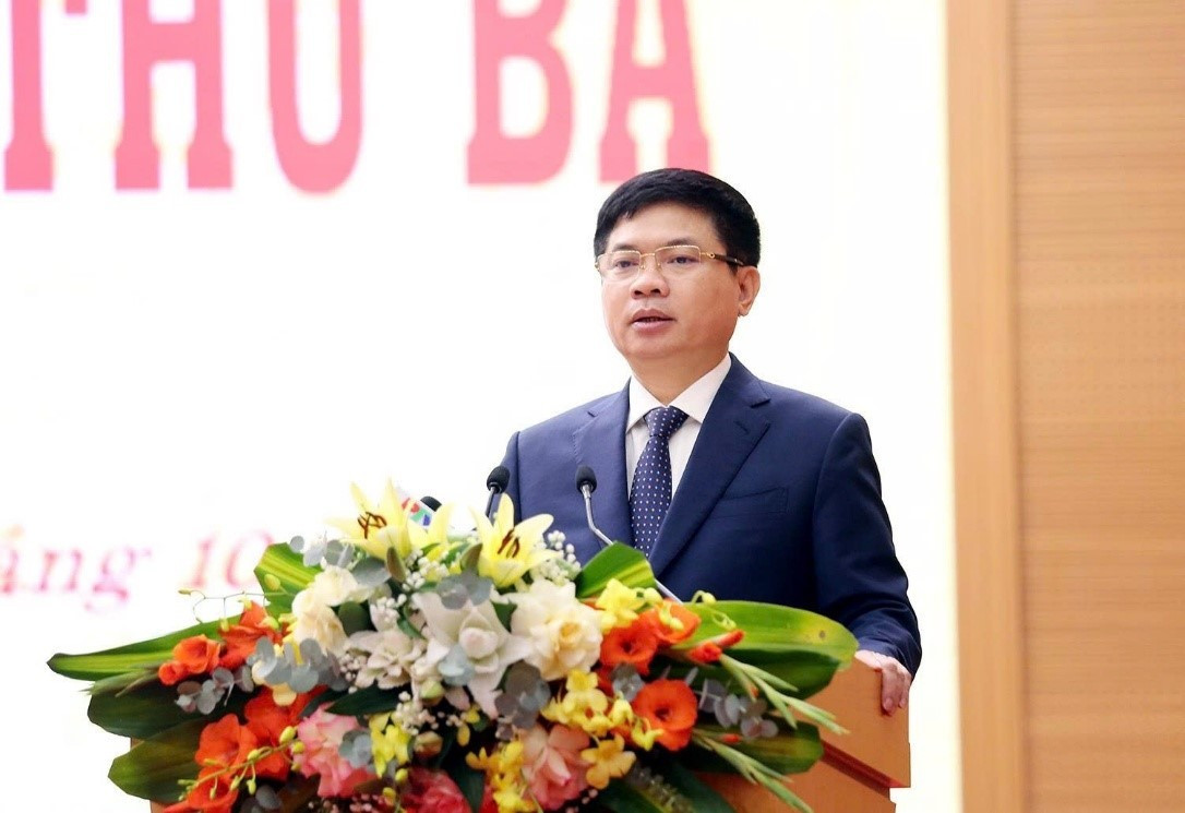 Bí thư Tỉnh ủy Phú Thọ Trương Quốc Huy phát biểu. Ảnh: Cổng thông tin tỉnh hophdnd5.jpg