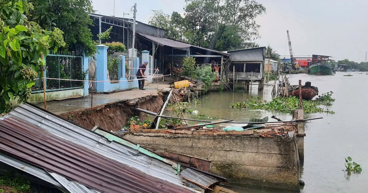 Cần Thơ công bố tình huống khẩn cấp sạt lở bờ sông Ba Láng