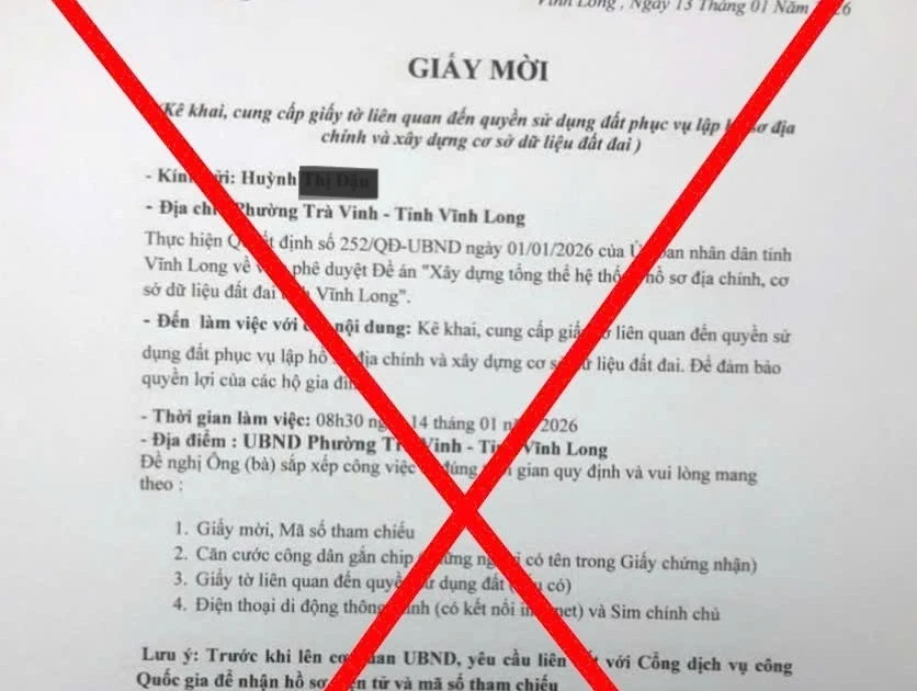 Giả cán bộ yêu cầu làm sạch dữ liệu sổ đỏ để lừa đảo